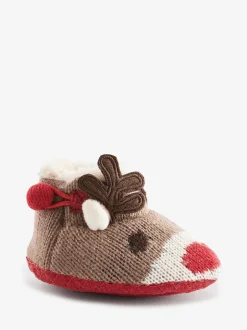 Jojo Maman Bébé Chaussons chaussons en maille motif renne Sale