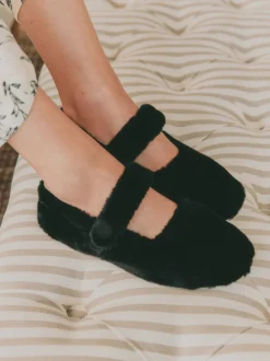 Laura Ashley Chaussons Mary Jane douillets en fourrure Online