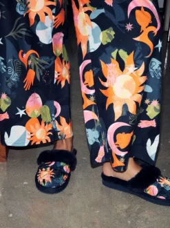 Never Fully Dressed Chaussons mules doublés de fausse fourrure matelassés Discount