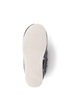 Pavers Chaussons gris en fausse fourrure à fleurs Clearance