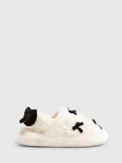 River Island Chaussons fille en fourrure avec nœud Outlet