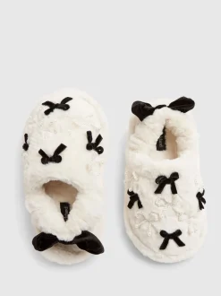River Island Chaussons fille en fourrure avec nœud Outlet