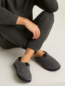 Totes Chaussons Isotoner en feutre pour homme avec bascule à enfiler Hot