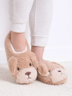 Totes Chaussons Toasties Ladies Novelty Dog à dos intégral Best