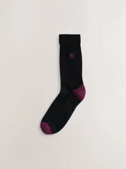 Next Chaussures à talons riches noires - Lot de 10 paires de chaussettes confortables rayées à semelle rembourrée Discount