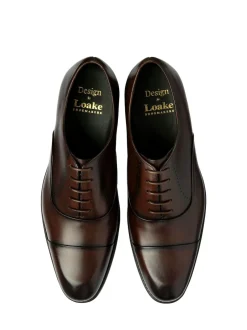 Loake Chaussures Oxford marron à embout peint à la main Best