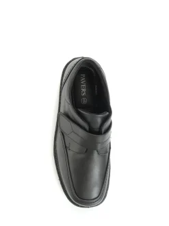 Pavers Chaussures en cuir Coupe ample Noir ajustable Best