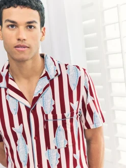 Chelsea Peers pyjama court imprimé pêcheur à rayures Clearance