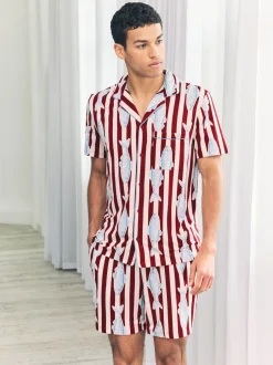 Chelsea Peers pyjama court imprimé pêcheur à rayures Clearance