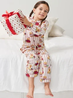 Chelsea Peers pyjama long imprimé chien Cotton Puce the Christmas Cockapoo Best