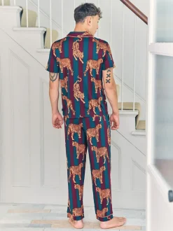 Chelsea Peers pyjama long imprimé tigre New