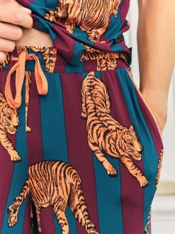 Chelsea Peers pyjama long imprimé tigre New