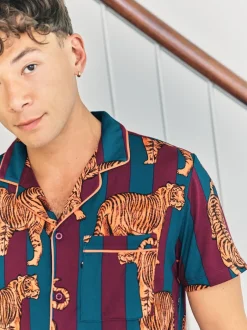 Chelsea Peers pyjama long imprimé tigre New