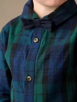 Angel & Rocket Chemise Abel à carreaux avec nœud cravate Online