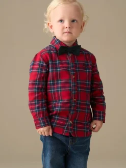 Angel & Rocket Chemise Camden brossée avec Nœud papillon Clearance