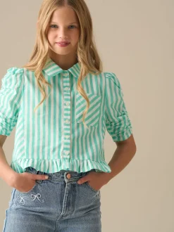 Angel & Rocket Chemise Sammie Rayure à ourlet à volants Clearance