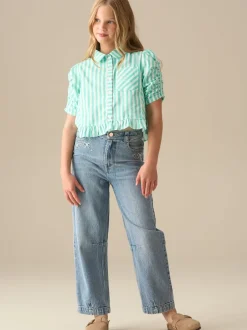 Angel & Rocket Chemise Sammie Rayure à ourlet à volants Clearance