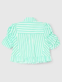 Angel & Rocket Chemise Sammie Rayure à ourlet à volants Clearance