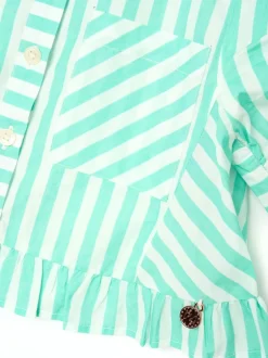 Angel & Rocket Chemise Sammie Rayure à ourlet à volants Clearance