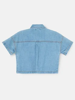 Angel & Rocket Chemise Zeta carrée en denim avec ornements New