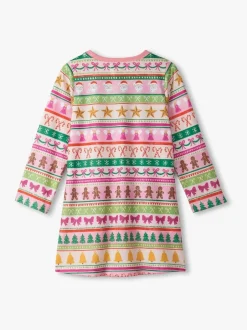 Hatley Chemise de nuit Fun Fair Isle Christmas rose à manches longues Outlet