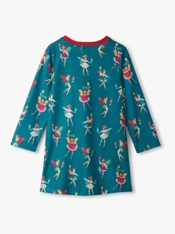 Hatley Chemise de nuit Noël Faeries bleu marine à Manches longues Outlet