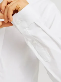 JACK & JONES JUNIOR Chemise stretch à manches longues blanche Discount