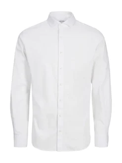 JACK & JONES JUNIOR Chemise stretch à manches longues blanche Discount