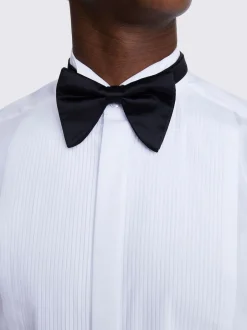 MOSS Chemise Habillée à col cassé plissé Clearance