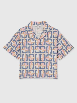 Reiss Chemise Eva à imprimé chaîne géométrique Online