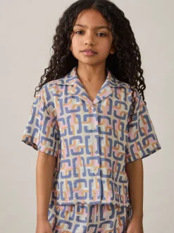 Reiss Chemise Eva à imprimé chaîne géométrique Best