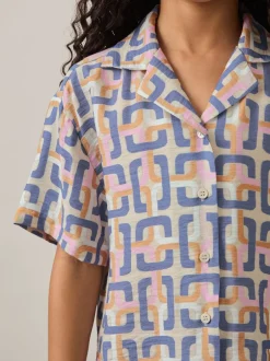 Reiss Chemise Eva à imprimé chaîne géométrique New