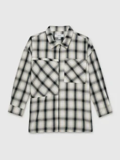 Reiss Chemises Carreaux oversize Ulla % coton 100 Hot