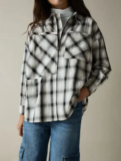 Reiss Chemises Carreaux oversize Ulla % coton 100 Outlet