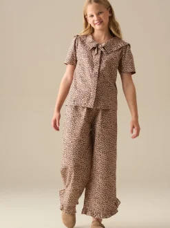 Angel & Rocket Chemisier Erika à col Cravate léopard Outlet