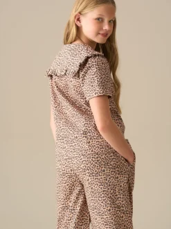 Angel & Rocket Chemisier Erika à col Cravate léopard Outlet