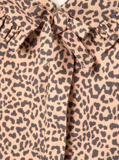 Angel & Rocket Chemisier Erika à col Cravate léopard Outlet