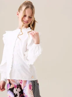 Angel & Rocket Chemisier Lacey brodé à manches volantées Online