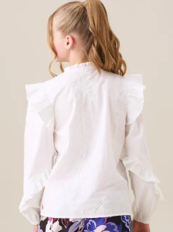 Angel & Rocket Chemisier Lacey brodé à manches volantées Online