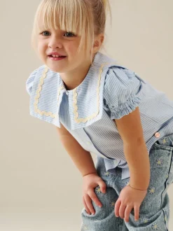 Angel & Rocket Chemisier Margo Ric Rac à col Rayure Clearance