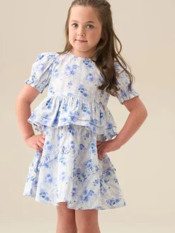 Angel & Rocket Chemisier Pia Fleuri détail cravate péplum Clearance