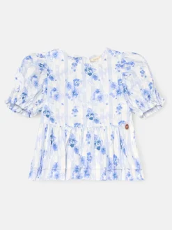 Angel & Rocket Chemisier Pia Fleuri détail cravate péplum Clearance