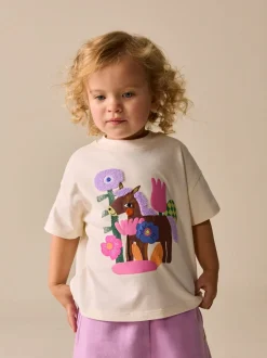 Next Cheval blanc écru - T-shirt Manches courtes (3mths-7yrs) Outlet