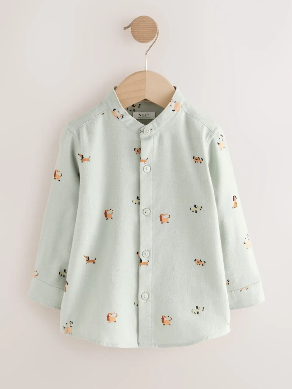 Next Chien vert menthe - Chemise Character imprimée sur l’ensemble à manches longues avec col grand-père (3mois7ans) Online