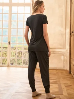 Seraphine Chiné gris anthracite - Grossesse Hospital Bag Sleep 4 Pieces Ensemble