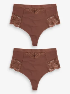 Next Chocolat Nude - Tongs taille haute légers et modelants pour le contrôle de l'abdomen 2 Pack Outlet