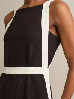 Reiss Chocolat/crème - Combinaison Ceinturé Ample Salma Color-block Hot