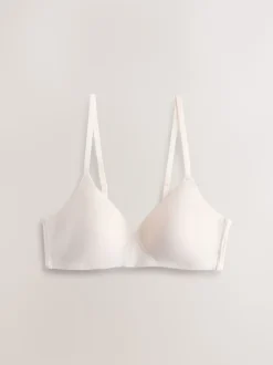 Next Chocolat/rose/crème - Lot de 3 soutiens-gorge en mélange de coton Ultimate Comfort rembourrées et sans armature Sale