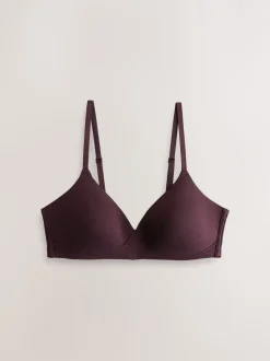 Next Chocolat/rose/crème - Lot de 3 soutiens-gorge en mélange de coton Ultimate Comfort rembourrées et sans armature Sale