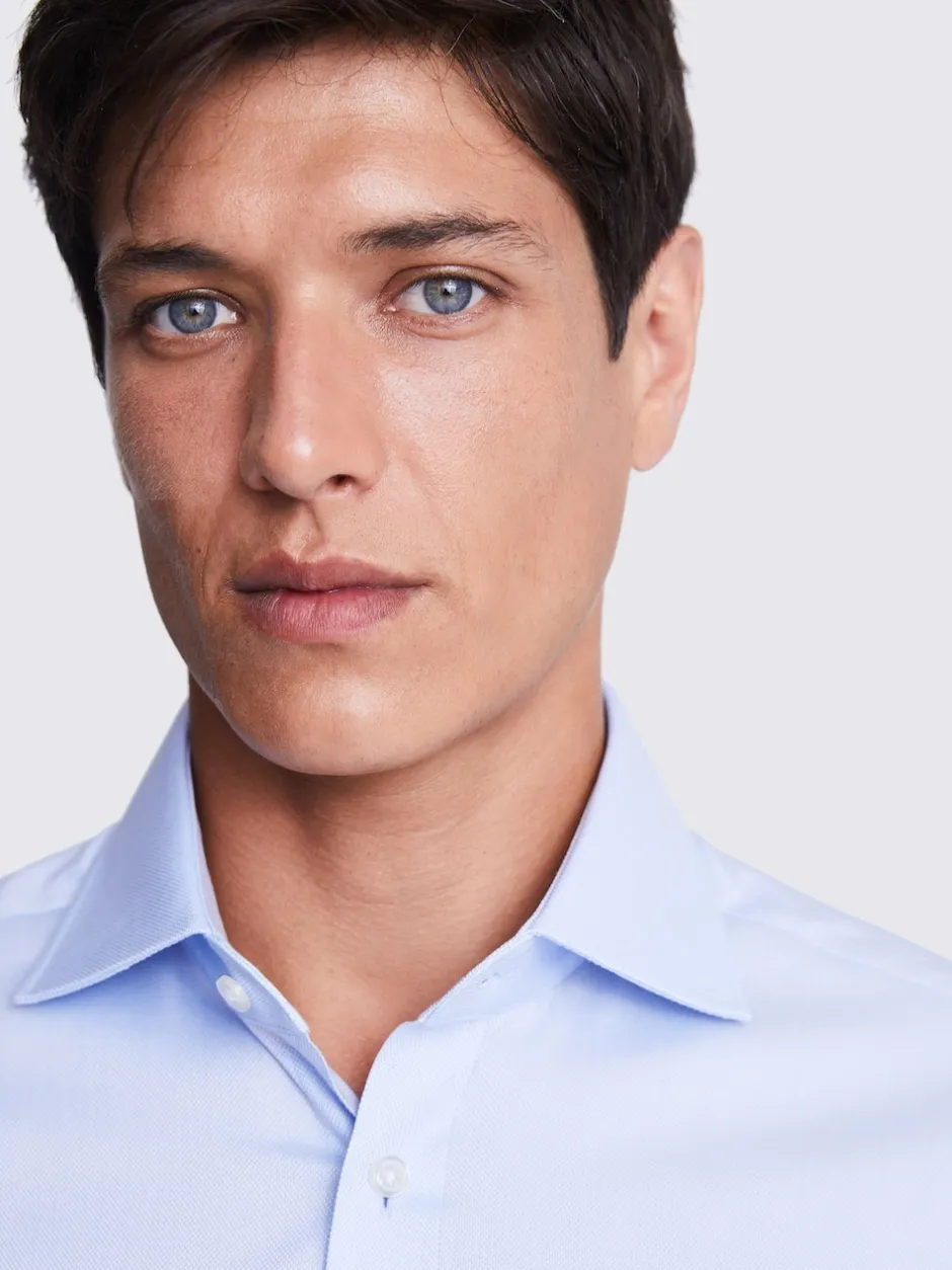 MOSS ciel - Habillé - Chemise extensible Dobby